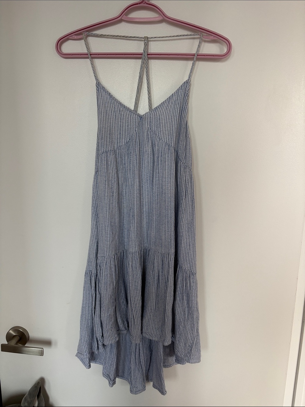 aerie Blue and White Striped Mini Dress
